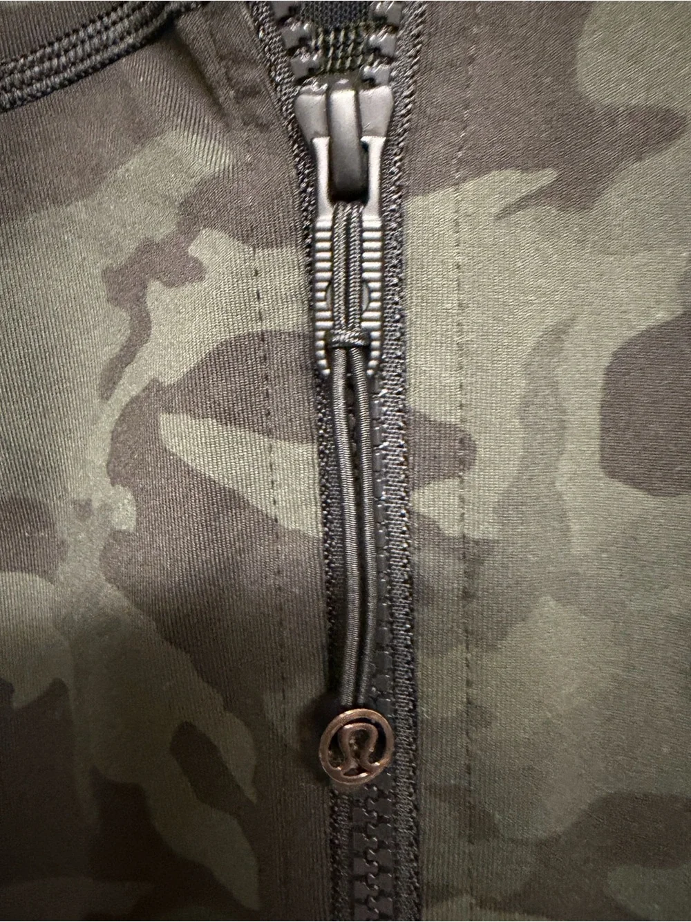 lululemon Camouflage Zip Jacket - Olive Green & Black